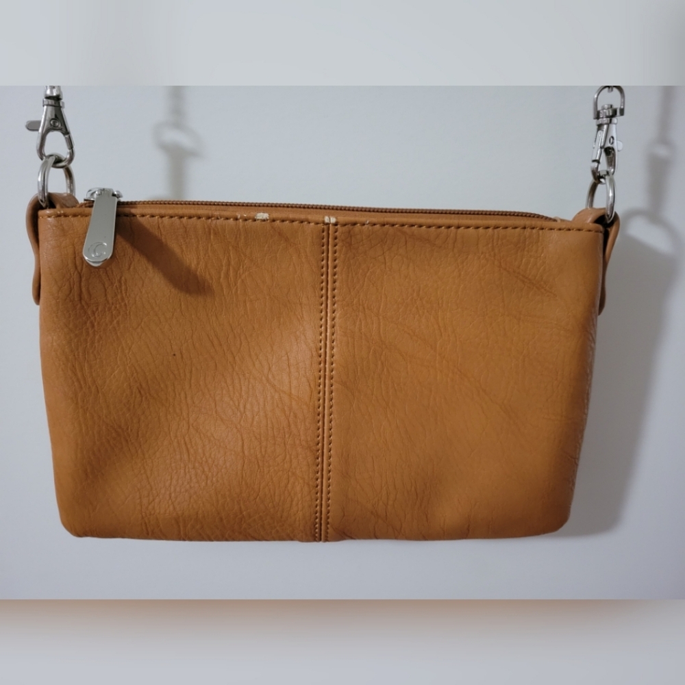 Charming Charlie Tan Leather Crossbody Bag